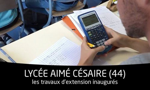 Inauguration des travaux d'extension du lycée Aimé Césaire de Clisson (44)