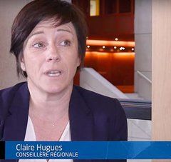 capture écran de l'interview de Claire Hugues, conseillère régionale